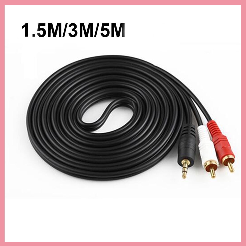 Audio And Music Splitter - 3.5mm Stereo Male Plug to 2