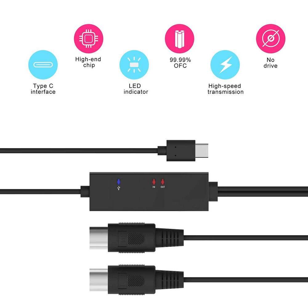 On-The-Go Midi Hub Type-C To M - Audio Music Hub review and price