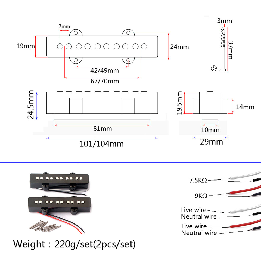 5 String Bass Guitar Pickup Re - Bass Guitar Strings review and price