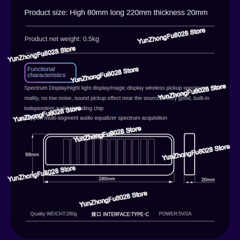 12-Bit RGB Pickup Level Light  - Audio Music In Youtube review and price