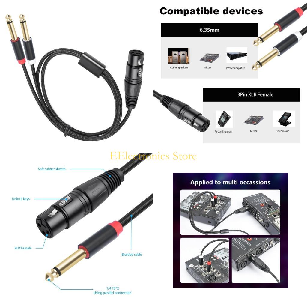 B03C 2x6.35mm 1/4inch to 3Pin  - Audio And Music Splitter review and price