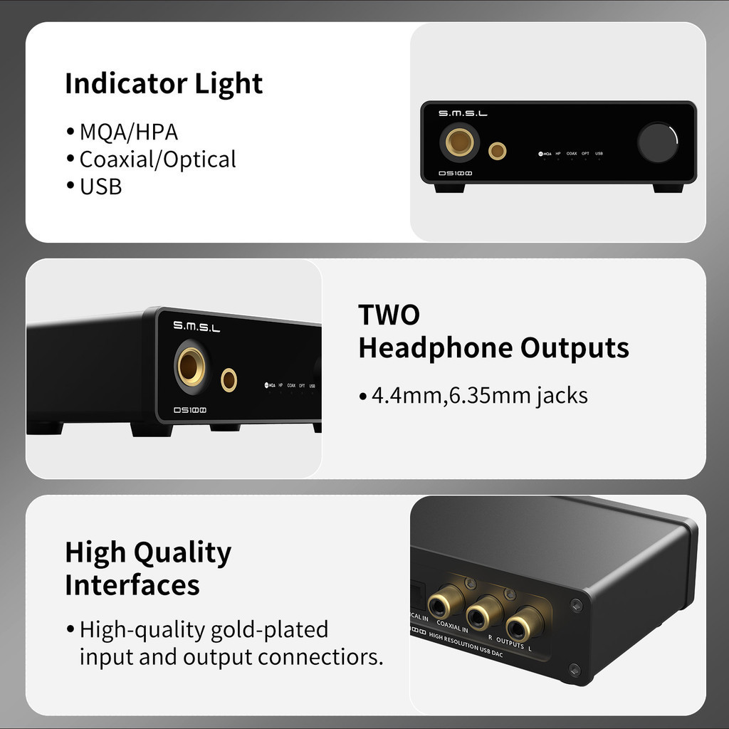 SMSL DS100 MQA MQA-CD Audio De - Portable Amplifier Mini review and price
