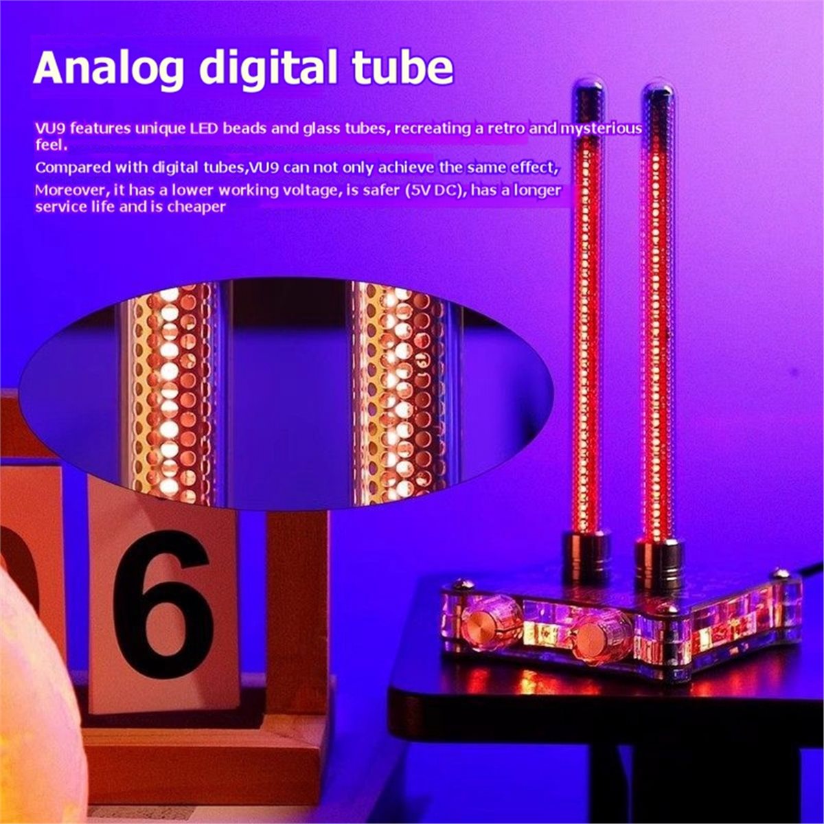 SWXF VU9 Tube Sound Level Mete - Audio Music In Youtube review and price