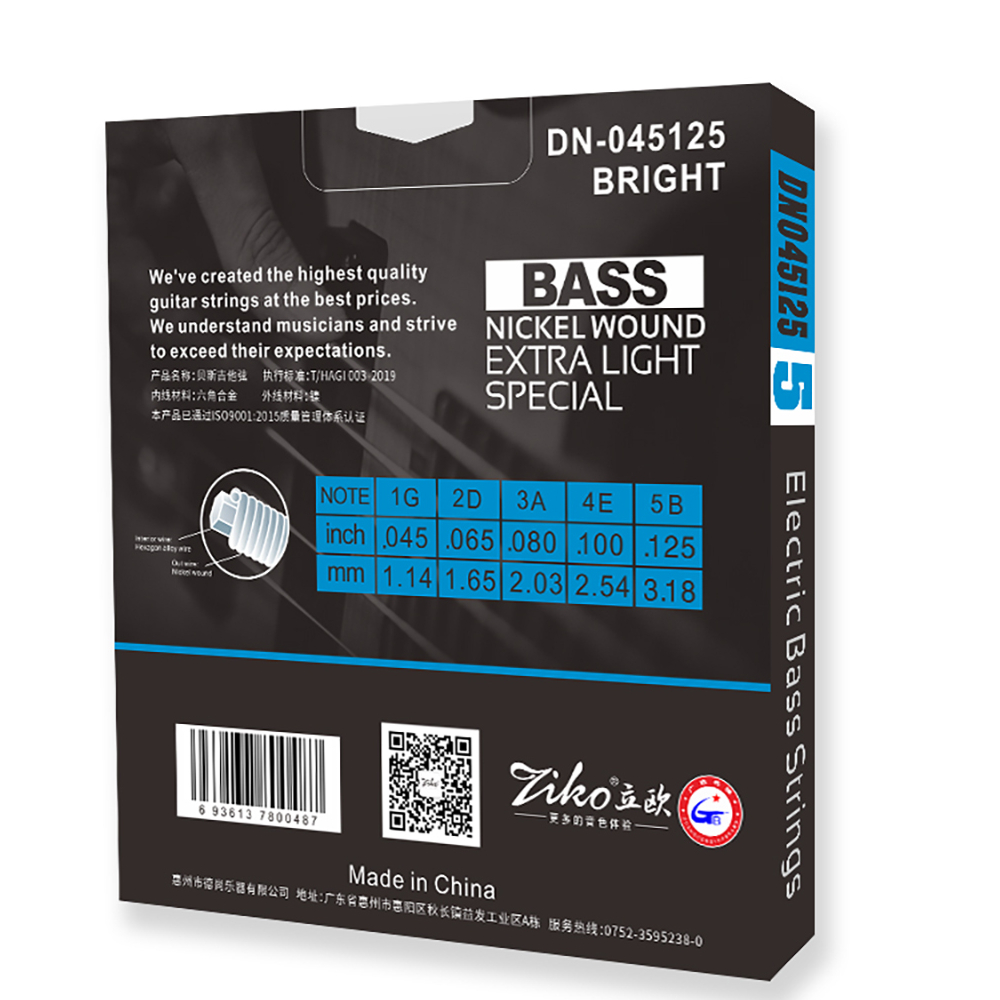 ZIKO Electric Bass Strings 4/5 - Bass Guitar Strings review and price