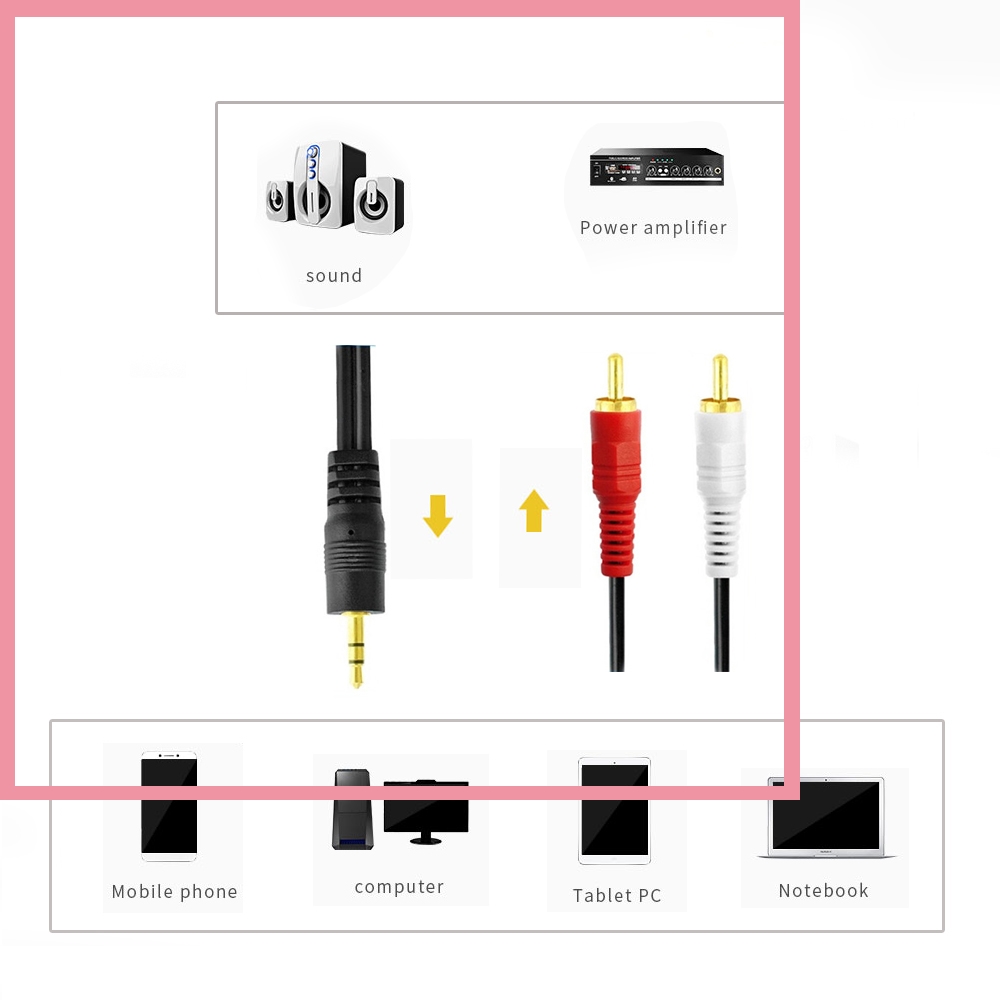 3.5mm Stereo Male Plug to 2 RC - Audio And Music Splitter review and price