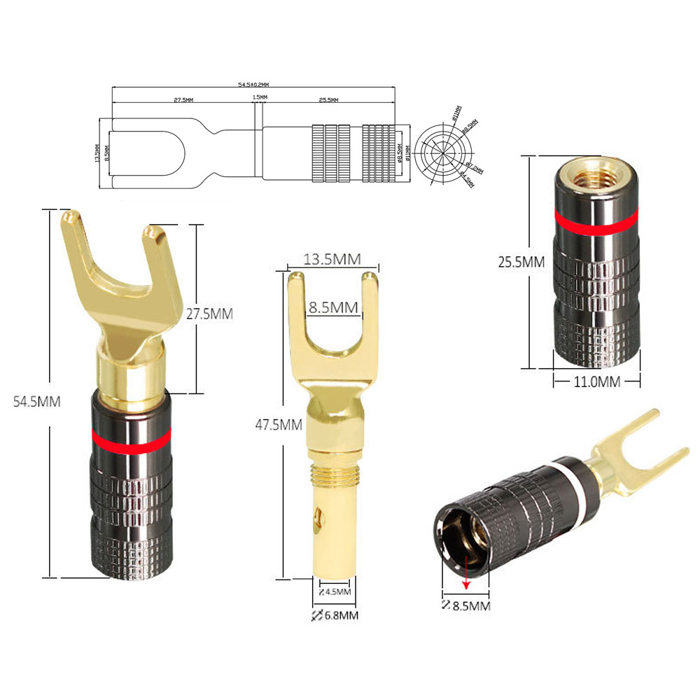 24k Gold Plated Speaker Banana - Audio Music Hifi review and price