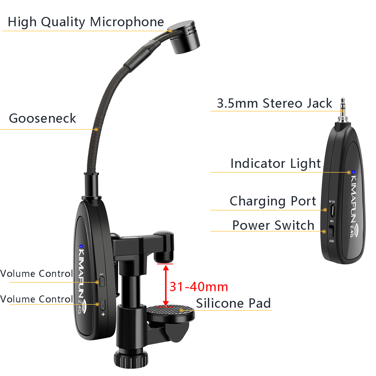 KIMAFUN 2.4G Musical Instrumen - Audio Music In Youtube review and price